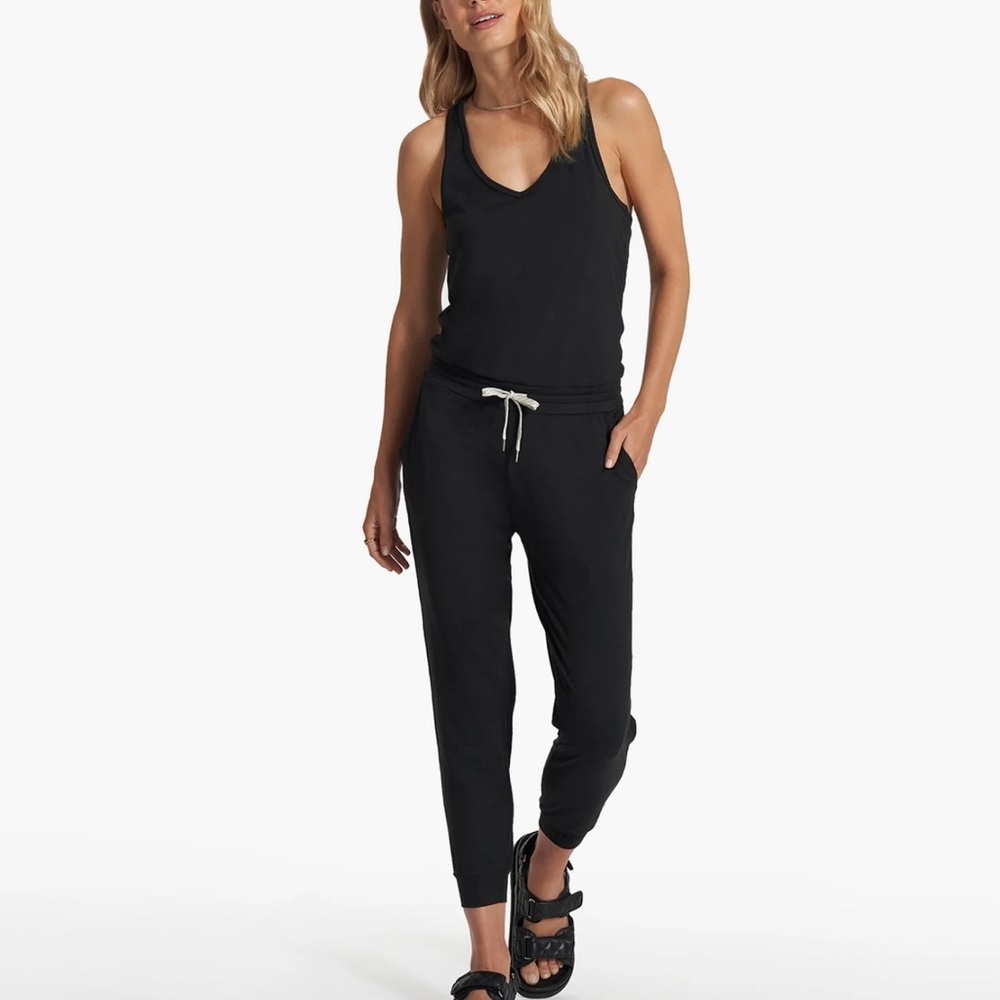 Vuori Black Women's Jogger Jumpsuit